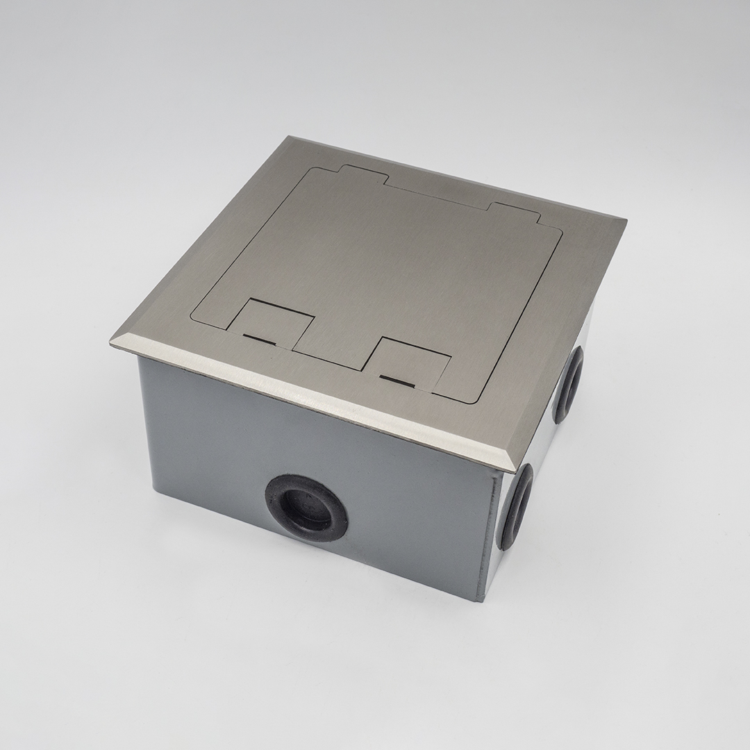 CAJA EMBUTIR PISO METALICA ACERO P 8 MODULOS