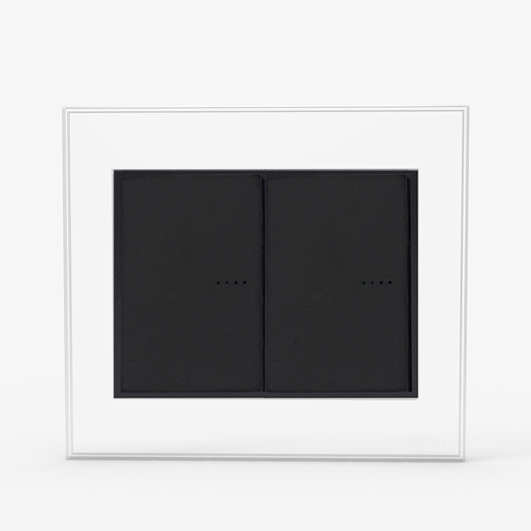 TAPA Y DISTANCIADOR BAUHAUS VIDRIO BLANCO 8 MODULO